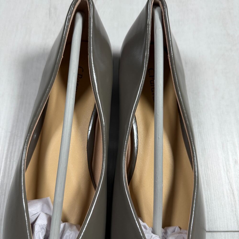 NEW C.Paravano Flower Leather Pointed Toe Flats US 8/EU38.5 Chic Business Casual - Picture 4 of 9